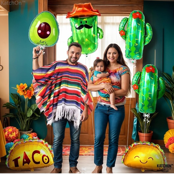 💜Mexian Balloons for Cinco de Mayo Decorations - 6Pcs | Fiesta Balloons, - Picture 4 of 8
